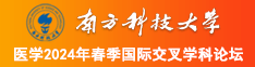 男男基霸乱射南方科技大学医学2024年春季国际交叉学科论坛